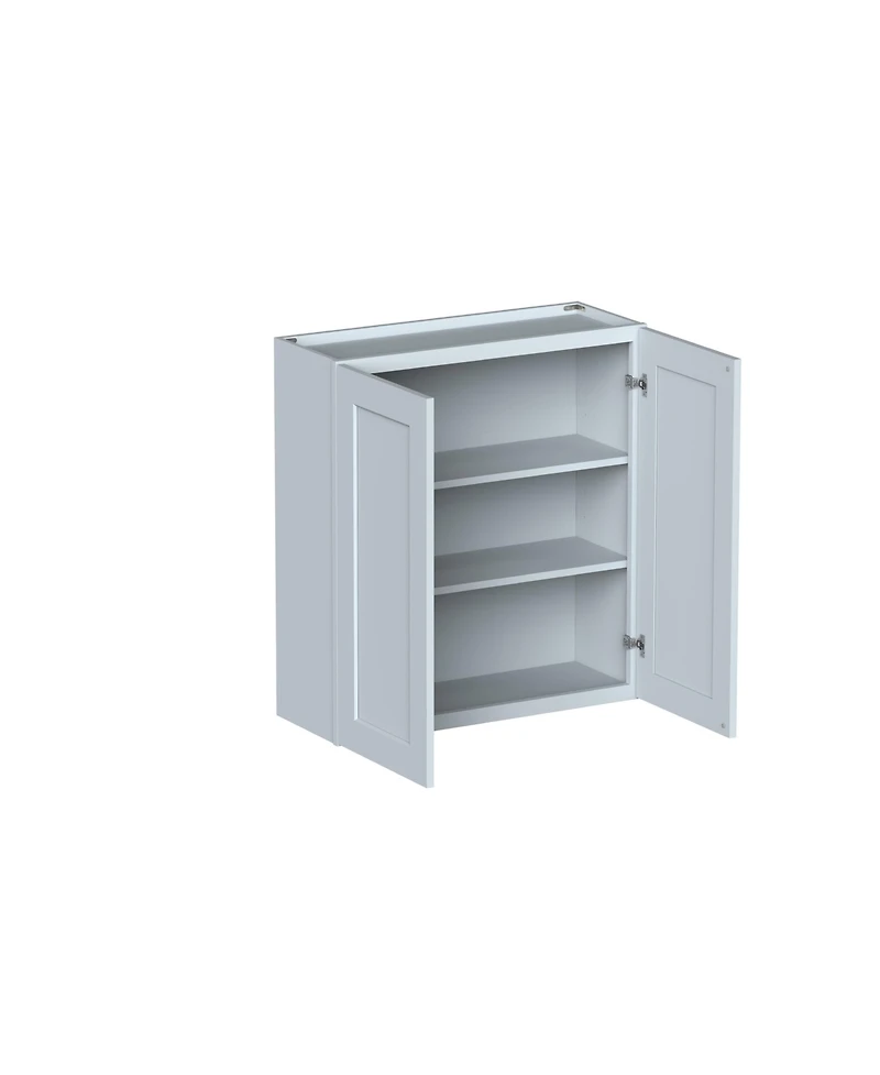 Boyel Living W33" Dove Wall Cabinet with Full Overlay Hdf Door for Custom Kitchen or Bathroom