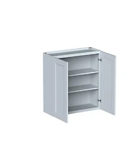 Boyel Living W33" Dove Wall Cabinet with Full Overlay Hdf Door for Custom Kitchen or Bathroom