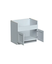 Boyel Living W36" Dove Farmhouse Sink Base Cabinet with Full Overlay Hdf Doors and Dovetail Drawer