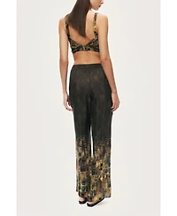 Nocturne Women's Printed Ring Detail Crop Top