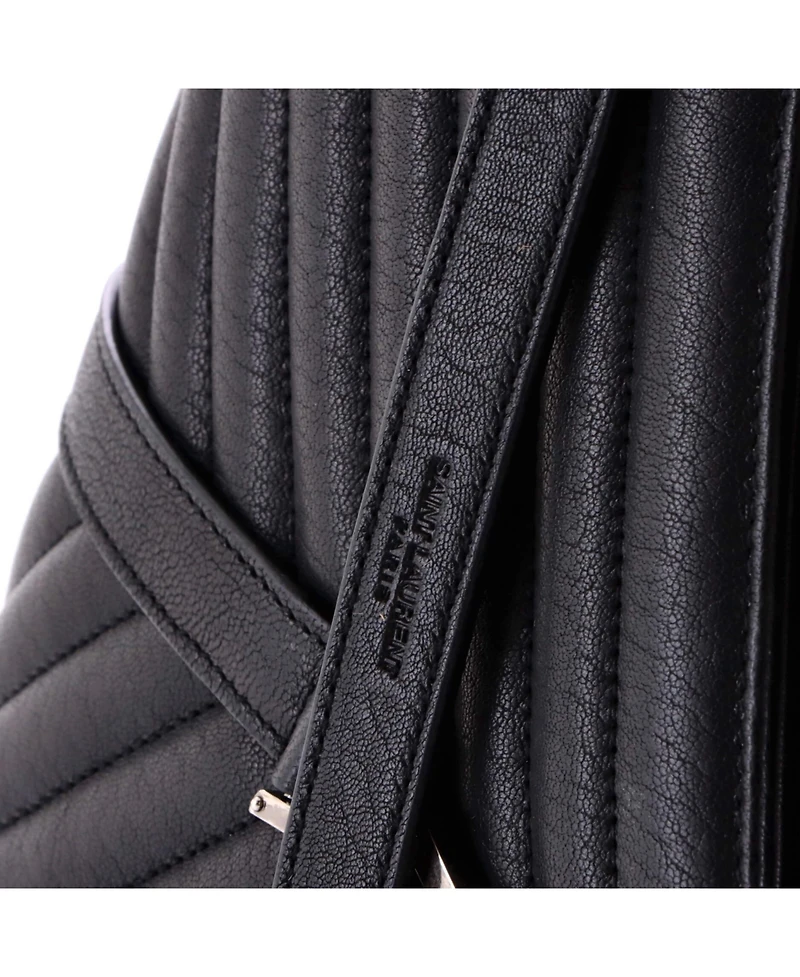 Pre-Owned Saint Laurent Classic Monogram College Bag Matelasse Chevron Leather