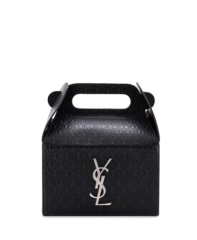 Pre-Owned Saint Laurent Take-Away Box Bag Monogram All Over Leather