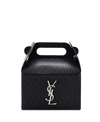 Pre-Owned Saint Laurent Take-Away Box Bag Monogram All Over Leather