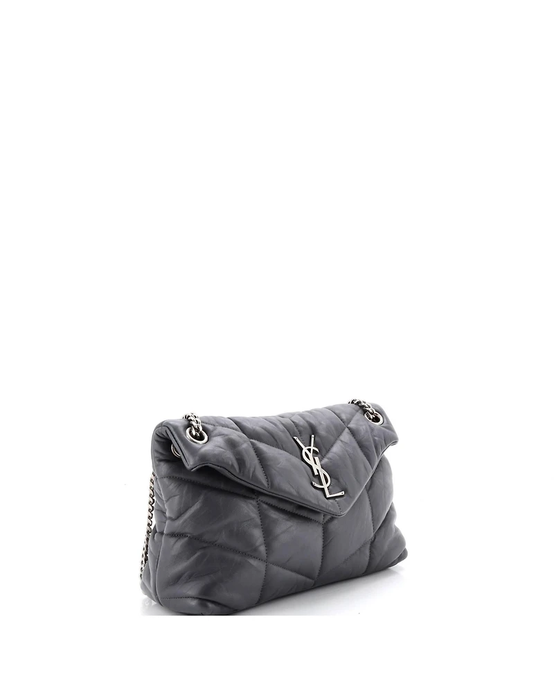 Pre-Owned Saint Laurent Small Loulou Puffer Shoulder Bag Quilted Leather
