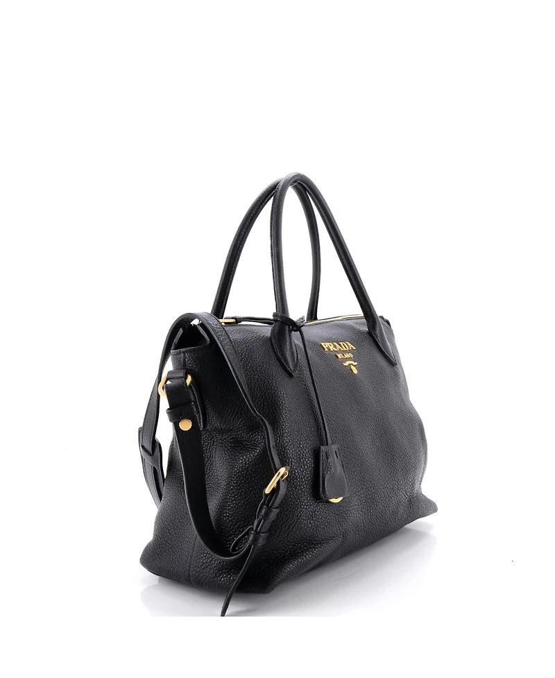 Pre-Owned Prada Medium Dual Strap Zip Tote Vitello Daino