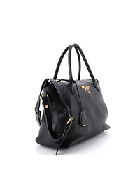 Pre-Owned Prada Medium Dual Strap Zip Tote Vitello Daino