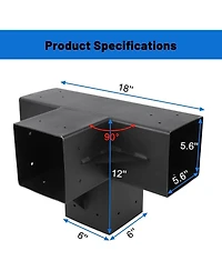 gaomon Pergola Brackets Kit for 6"x 6" (Actual 5.6" X 5.6") Lumber