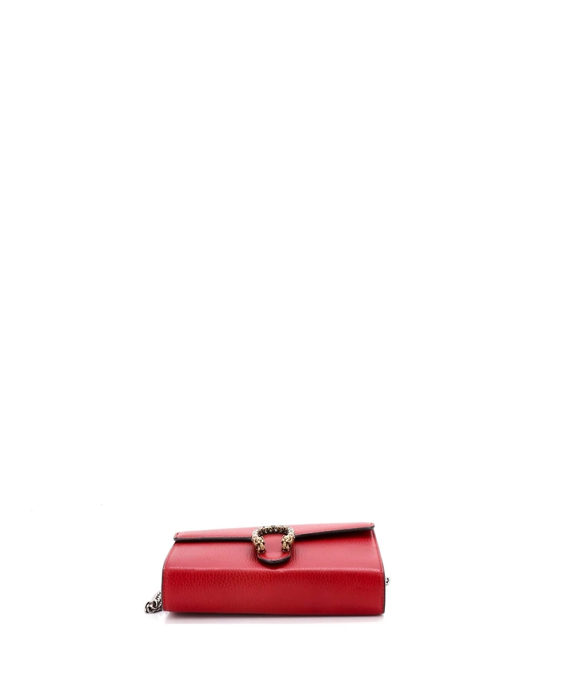 Pre-Owned Gucci Small Dionysus Chain Wallet Leather with Embellished Detail