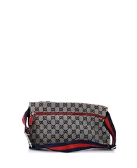 Pre-Owned Gucci Vintage Double Belt Bag Gg Canvas with Leather