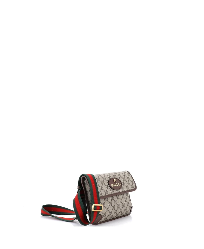 Pre-Owned Gucci Neo Vintage Flap Belt Bag Gg Coated Canvas