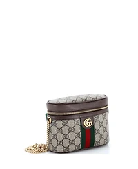 Pre-Owned Gucci Small Ophidia Chain Belt Bag Gg Coated Canvas