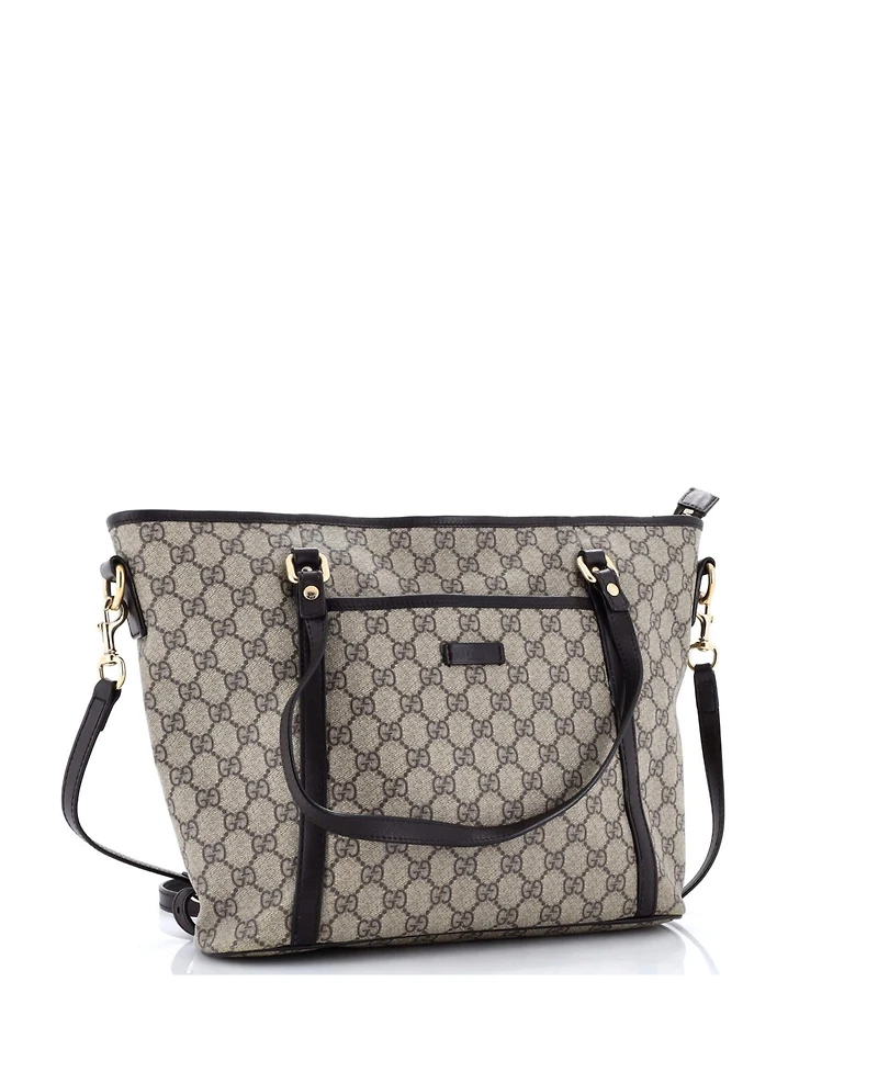 Pre-Owned Gucci Medium Front Pocket Convertible Tote Gg Coated Canvas