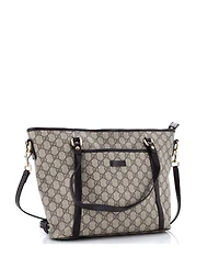 Pre-Owned Gucci Medium Front Pocket Convertible Tote Gg Coated Canvas