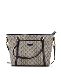 Pre-Owned Gucci Medium Front Pocket Convertible Tote Gg Coated Canvas