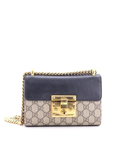 Pre-Owned Gucci Padlock Shoulder Bag Gg Coated Canvas and Leather