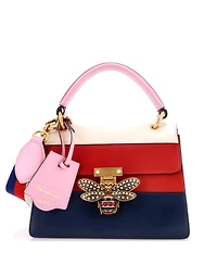Pre-Owned Gucci Small Queen Margaret Top Handle Bag Colorblock Leather