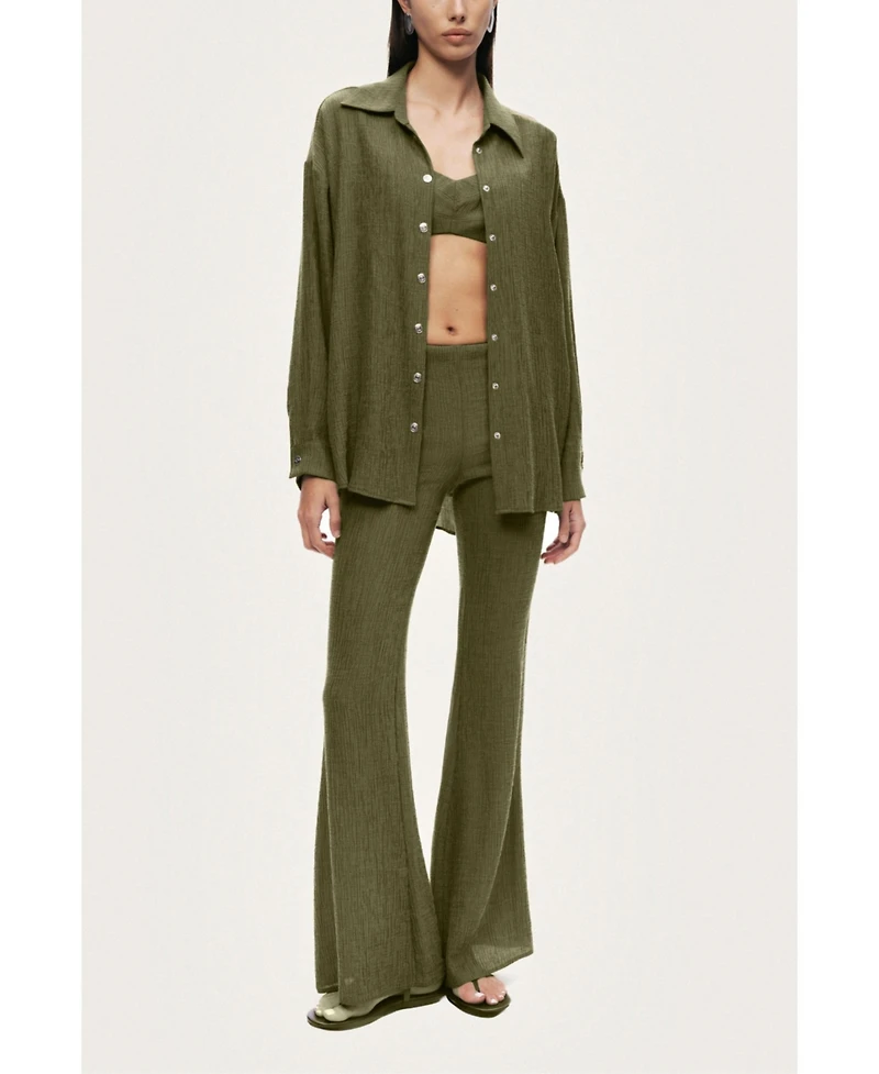 Nocturne Women's Relaxed Button-Down Shirt
