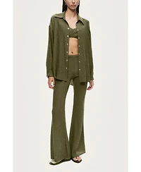 Nocturne Women's Relaxed Button-Down Shirt