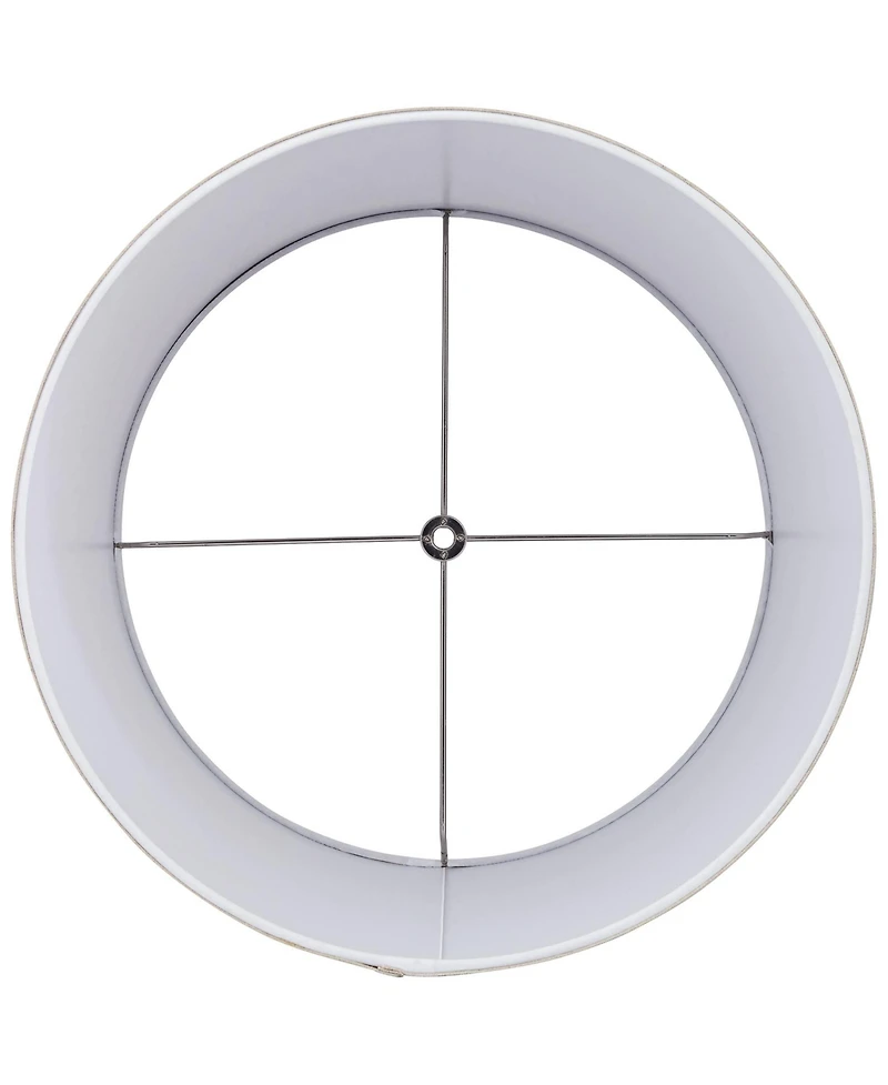 Springcrest Set of 2 Drum Lamp Shades Burlap Medium High Spider with Replacement Harp and Finial Fitting