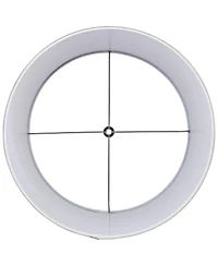 Springcrest Set of 2 Drum Lamp Shades Burlap Medium High Spider with Replacement Harp and Finial Fitting