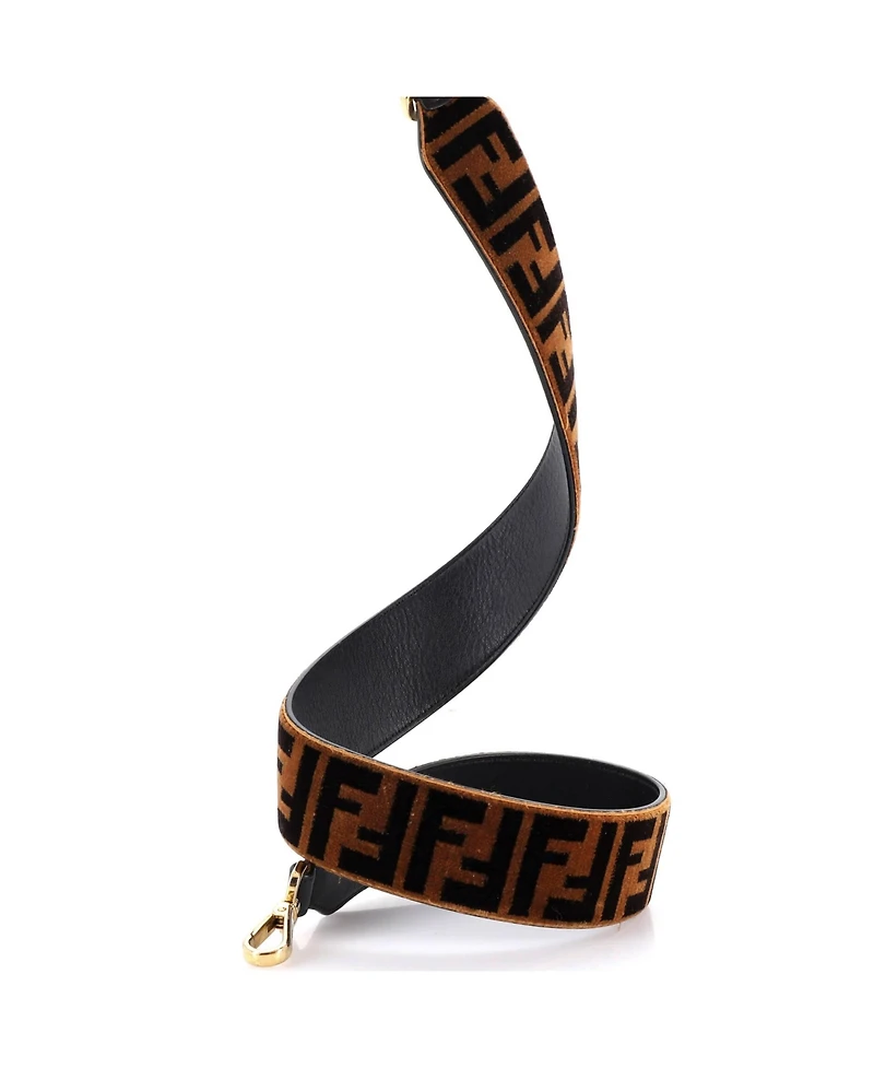 Pre-Owned Fendi Strap You Shoulder Strap Zucca Velvet