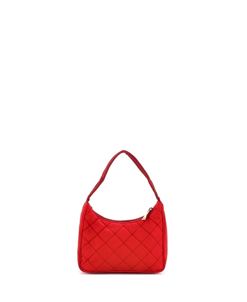 Pre-Owned Prada Mini Hobo Quilted Tessuto