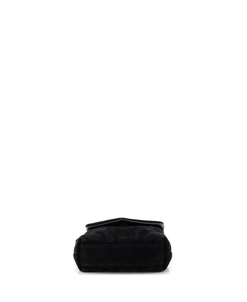 Pre-Owned Saint Laurent Toy Loulou Shoulder Bag Matelasse Chevron Suede