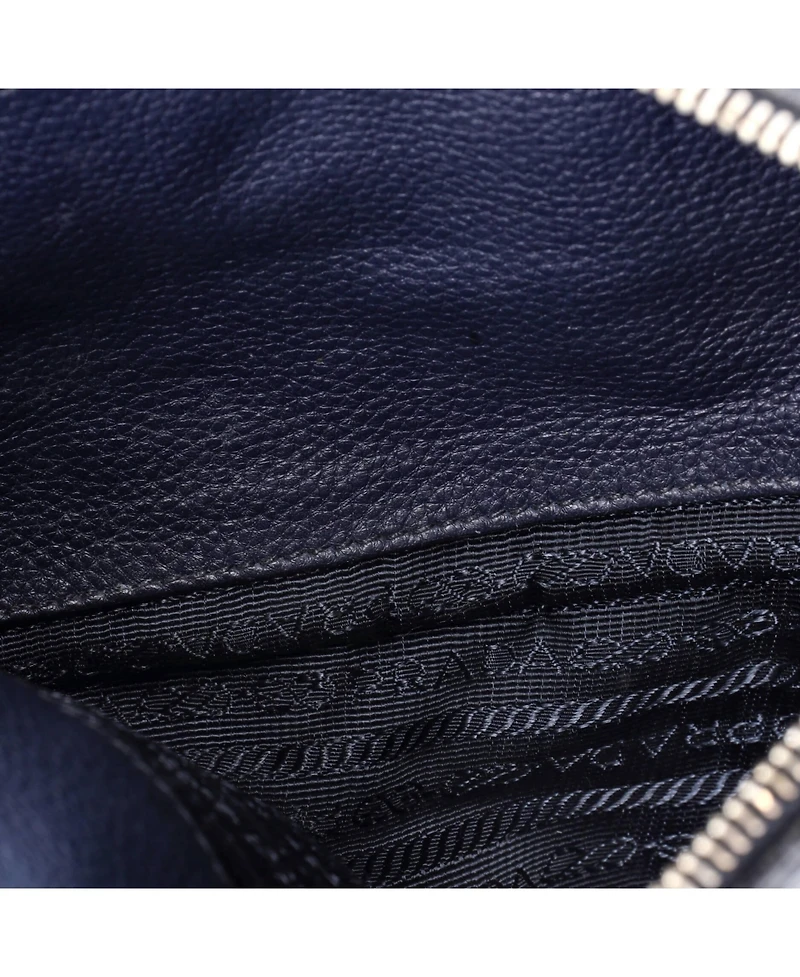 Pre-Owned Prada Mini Flat Zip Crossbody Bag Vitello Daino