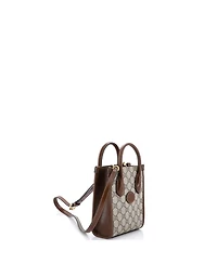 Pre-Owned Gucci Mini Interlocking G Patch Tote Gg Coated Canvas
