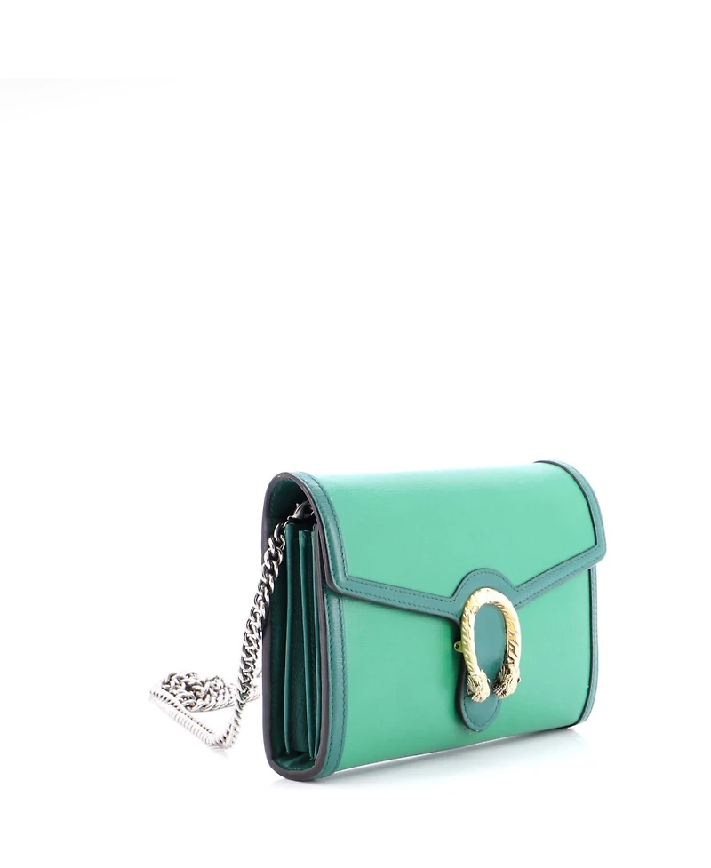 Pre-Owned Gucci Small Dionysus Chain Wallet Leather