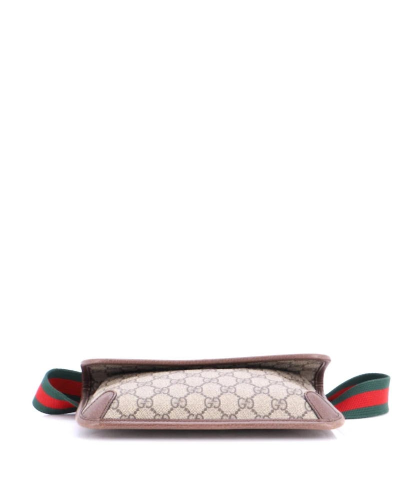 Pre-Owned Gucci Neo Vintage Flap Belt Bag Gg Coated Canvas