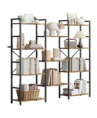 gaomon 54" 4-Tier Adjustable Rustic Industrial Bookcase with 11 Open Shelves for Living Room and Bedroom
