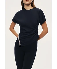Nocturne Women's Embellished Asymmetric T-Shirt