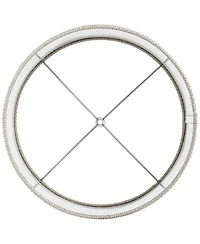 Springcrest Set of 2 Drum Print Lamp Shades Weave Medium 15" Top x 15" Bottom x 10" High Spider Harp and Finial Fitting