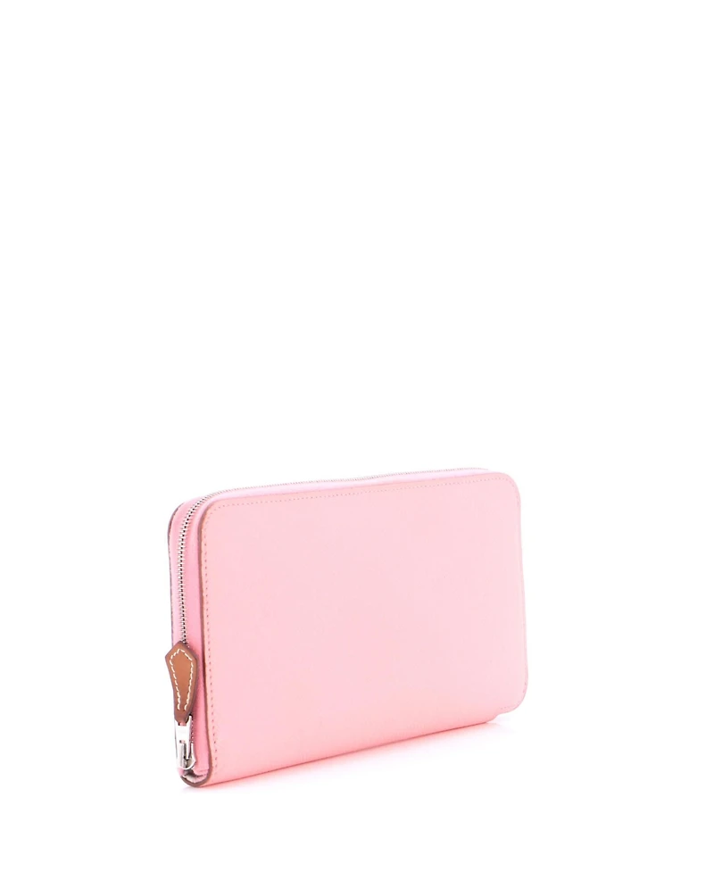 Pre-Owned Hermes Long Azap Zip Around Wallet Silk'in Epsom