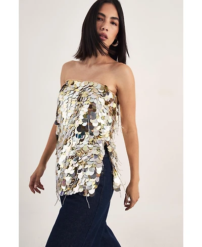 Nasty Gal Women's Disc Tassel Bandeau Top