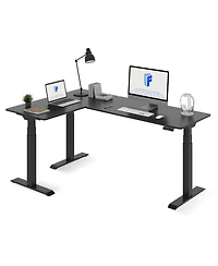 FlexiSpot 76"W L-Shaped Electric Height Adjustable Standing Desk