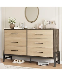 gaomon 6 Dresser for Bedroom, 52 inch Wide Drawer with Large Storage Space