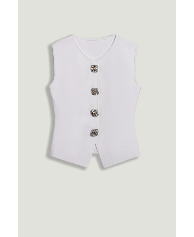 Nocturne Women's Embellished Sleeveless Knit Top