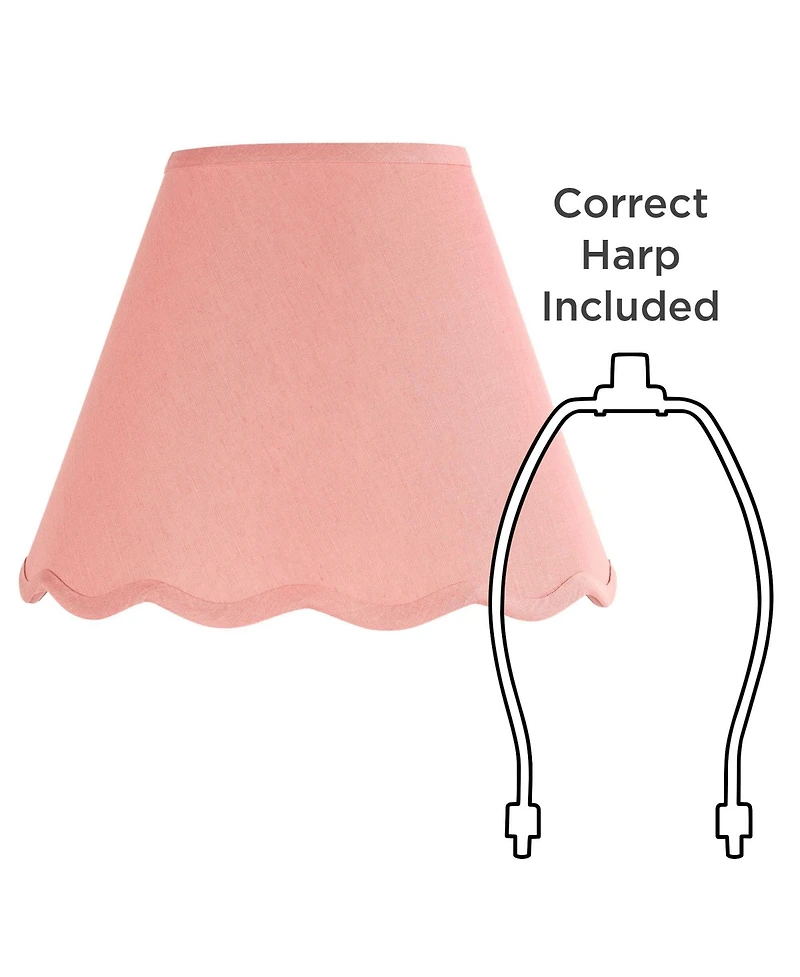 Springcrest Mylie Rose Pink Scallop Empire Shade 6x12x9.5x9