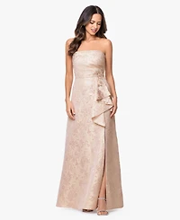 Xscape Women's Strapless Brocade Gown