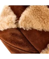 Pre-Owned Saint Laurent Medium Jamie Flap Bag Quilted Suede and Shearling