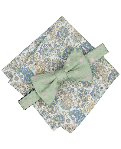Bar Iii Men's Grace Floral Bow Tie & Pocket Square, 2-Piece Set, Macy's Exclusive