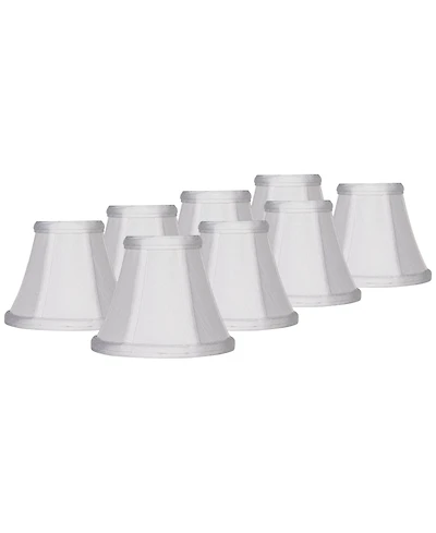 Springcrest Imperial Shade Set of 8 Empire Chandelier Lamp Shades Small 3" Top x 6" Bottom x 5" High Candelabra Clip-On Fitting