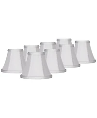 Springcrest Imperial Shade Set of 8 Empire Chandelier Lamp Shades Small 3" Top x 6" Bottom x 5" High Candelabra Clip-On Fitting