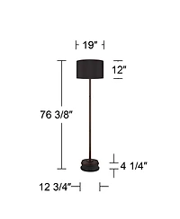 Possini Euro Design Meridian Modern 72" Tall Led Floor Lamp
