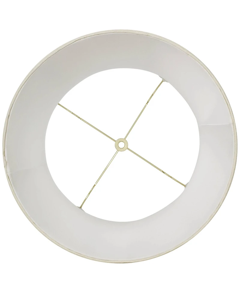 Springcrest Imperial Shade Set of 2 Tall Drum Lamp Shades Cream Medium 12" Top x 14" Bottom x 16" High Spider with Harp and Finial Fitting