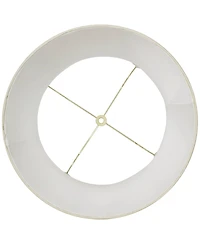 Springcrest Imperial Shade Set of 2 Tall Drum Lamp Shades Cream Medium 12" Top x 14" Bottom x 16" High Spider with Harp and Finial Fitting