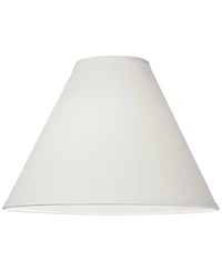 Springcrest Set of 2 Bell Lamp Shades White Medium 5" Top x 15" Bottom x 10.5" High Spider Replacement Harp Finial Fitting