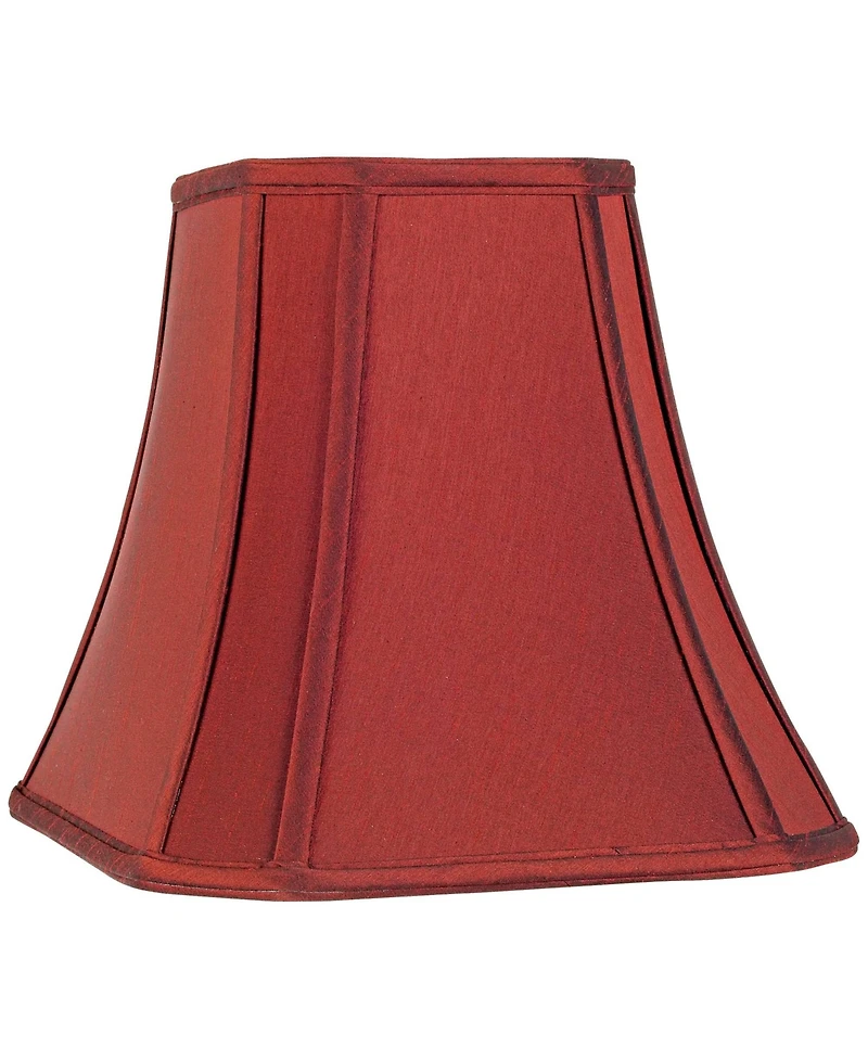 Springcrest Set of 2 Rectangular Lamp Shades Medium 8" Wide x 6" Deep at Top 14" Wide x 11" Deep at Bottom 11" High Spider Harp Finial